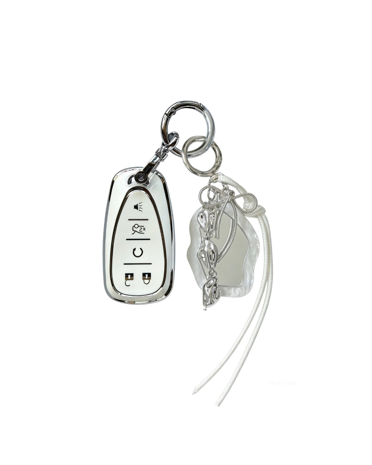 White Mirror Chevrolet Key Fob Case