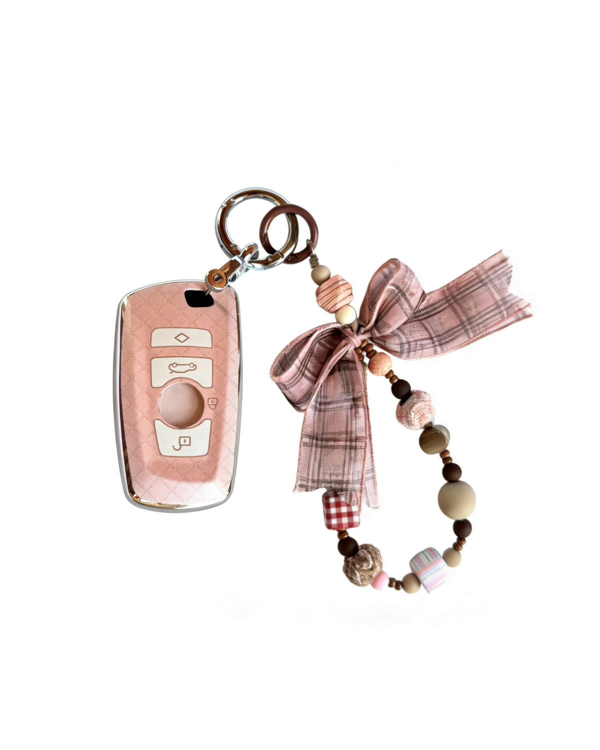 Floral Pink BMW Key Fob Case